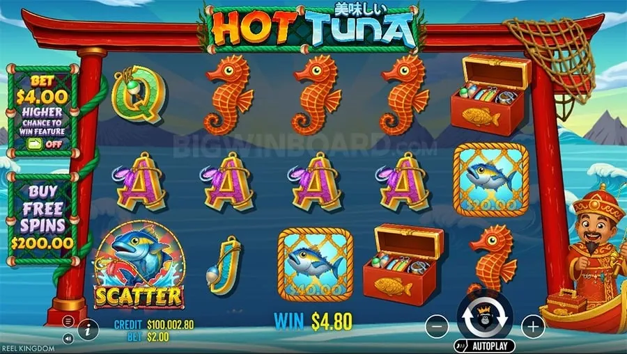 Variety of online casino games, including slots and live tables